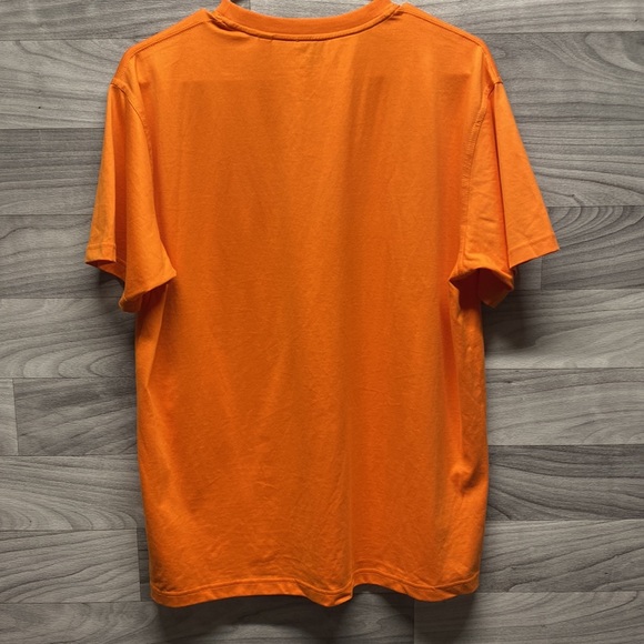 BURBERRY MONOGRAM MOTIF COTTON T-SHIRT – UNISEX IN ORANGE - Picture 5 of 8